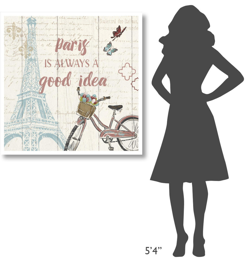 "Paris Tour IV" Digital Paper Print by Janelle Penner, 38"x38"