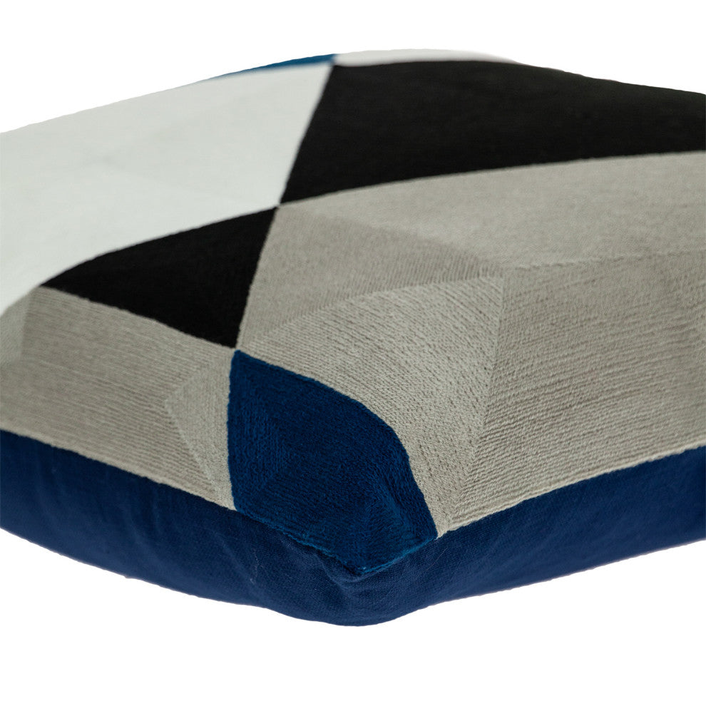 Parkland Collection Hexa Contemporary Multicolor Pillow Cover With Poly Insert