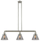 Large Cone 3-Light Island Light, Smoked Glass, Satin Brush Nickel