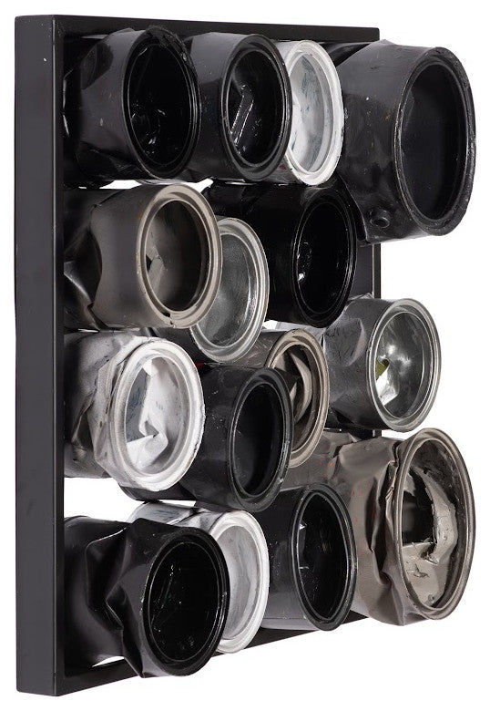 Paint Can Wall Art, Square, Mixed Neutrals, Assorted SM