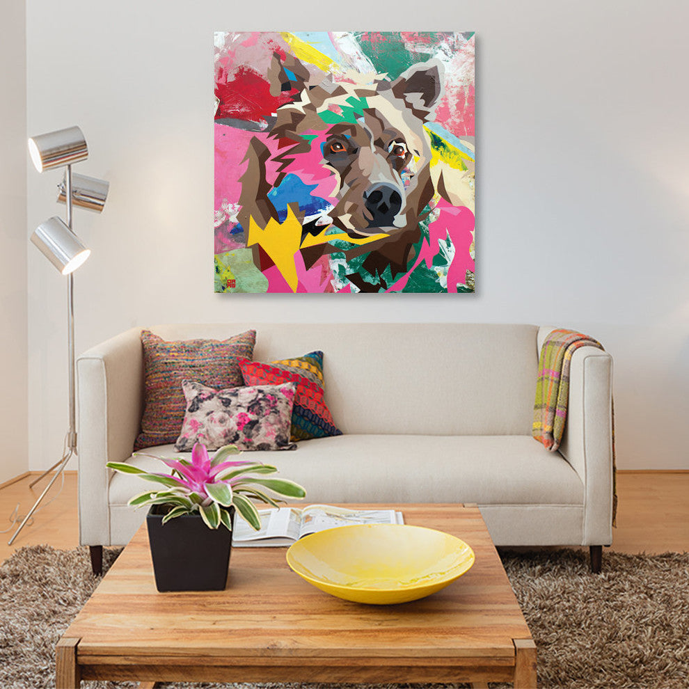 "Grizzly" by DAAS, Canvas Print, 18"x18"