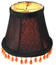 Candelabra Stretch With Gold Liner, Amber Beads Premium Lampshade 3"x5"x4"