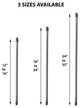 Bundle 2 Cafe Curtain Rods and 4 Self Adhesive Hooks, Chrome, 12" to 16"