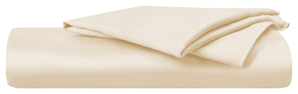Delara 100% Eucalyptus Lyocell Tencel Fitted Sheet Set, Smooth, Fog, Cal King, 72"x84"