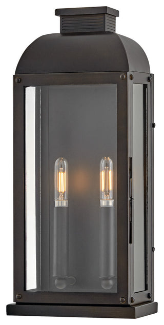 Hinkley Tiverton Medium Wall Mount Lantern, Dark Oxidized Brass