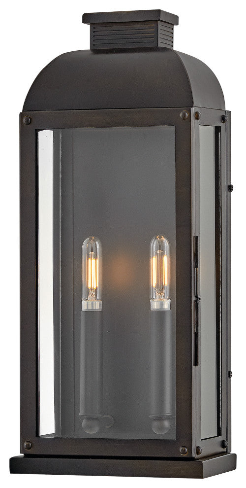 Hinkley Tiverton Medium Wall Mount Lantern, Dark Oxidized Brass