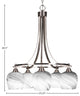 Paramount 5-Light Chandelier, Brushed Nickel, 6" Onyx Swirl Glass