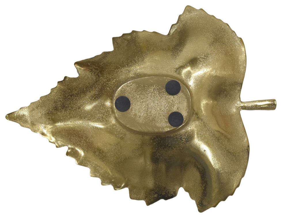 Handmade Decorative Aluminium Tray, Gold Color Coated