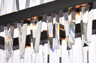 Modern Black 16-Light Chandelier
