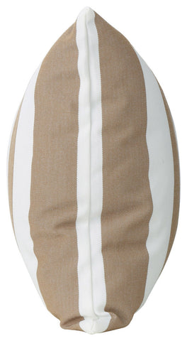 GDF Studio Coronado Outdoor Stripe Water Resistant Rectangular Pillow, Brown, Set of 2
