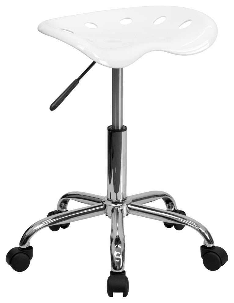White Plastic Stool LF-214A-WHITE-GG