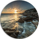 Sydney Beach With Bright Sunset, Seashore Large Disc Metal Artwork, 11"