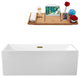 66" Streamline N260BGL Soaking Freestanding Tub and Tray With Internal Drain