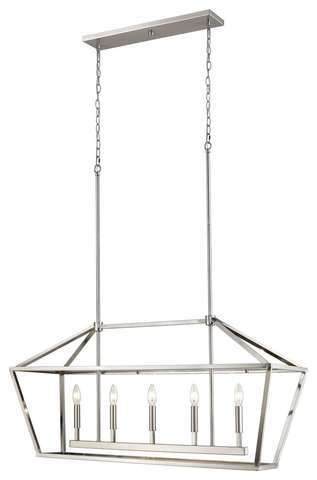 Millennium Lighting Corona 5-Light Pendant, Satin Nickel