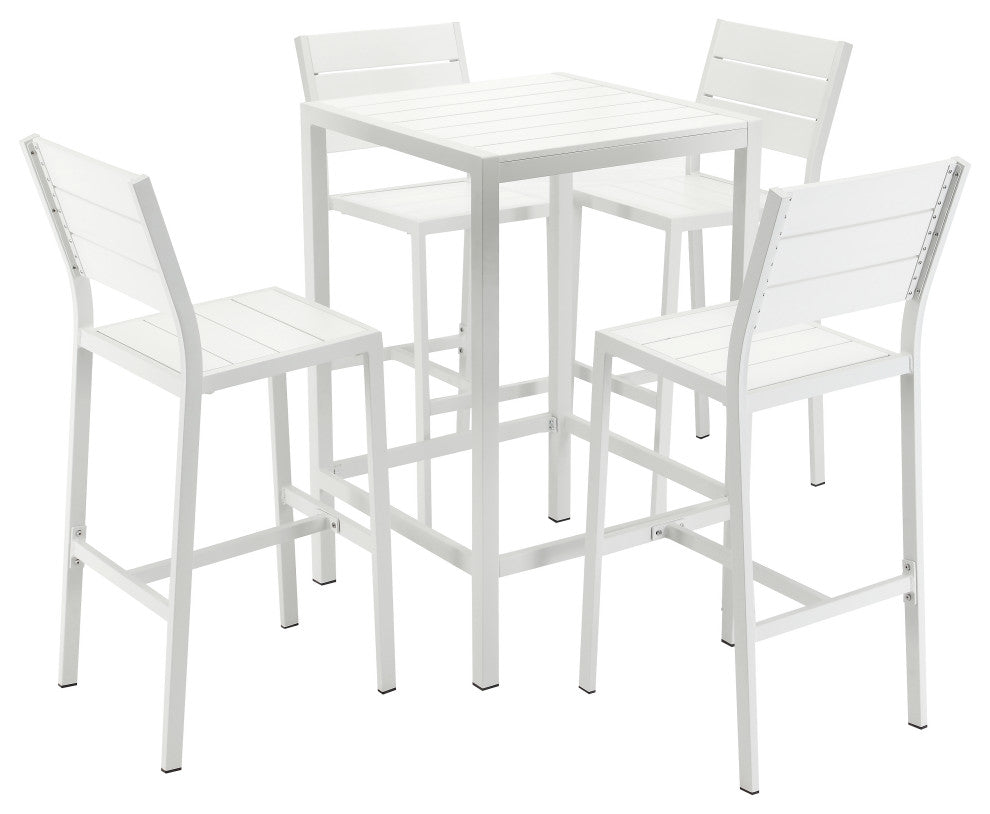 Betty 5 Piece Bar Set, White