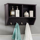 Sunjoy Black Hanging Storage Wall Shelf With Hooks