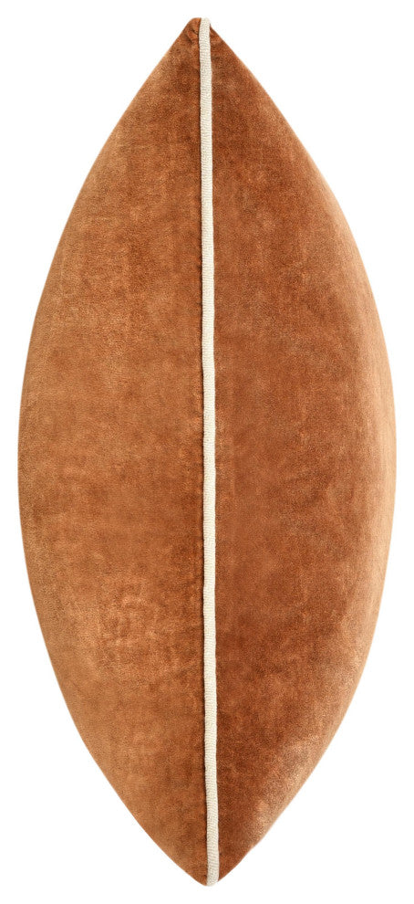 Harriet Velvet Throw Pillow by Kosas Home, Hazel Brown, 22x22