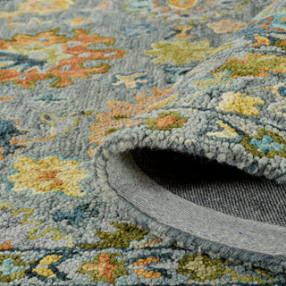 Jackson Traditional Gray Hand-Hooked Area Rug 3'6" x 5'6"