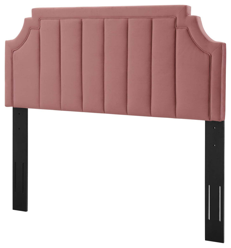 Tufted Headboard, King Size, Velvet, Pink, Modern Contemporary, Bedroom Master