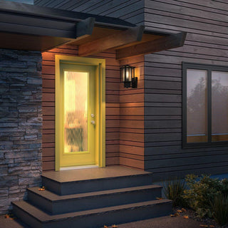 Home Living 7" Outdoor Wall Sconce, Black