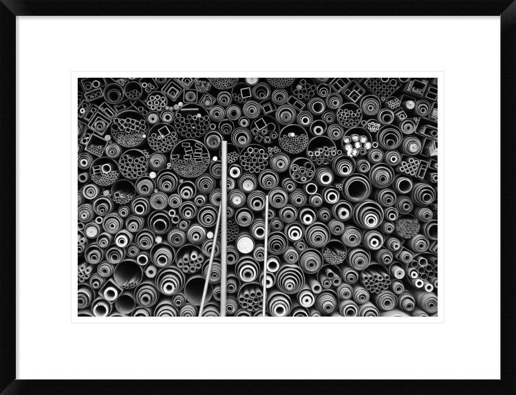 "3 More Pipes" Framed Digital Print by Donghee Han, 26"x20"