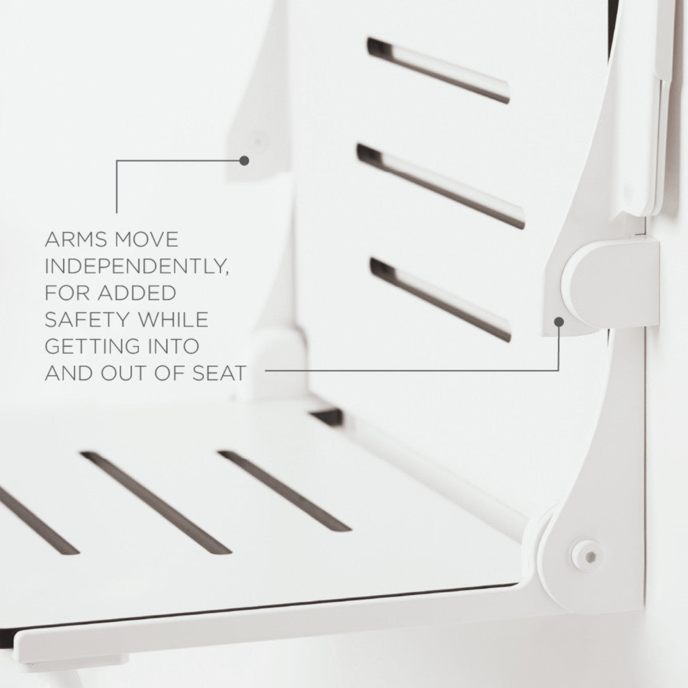 Seachrome Comfort Plus Shower Seat, White Frame and Pads
