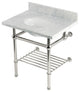 KVPB3030MBB6 30" Console Sink with Brass Legs (8-Inch, 3 Hole)