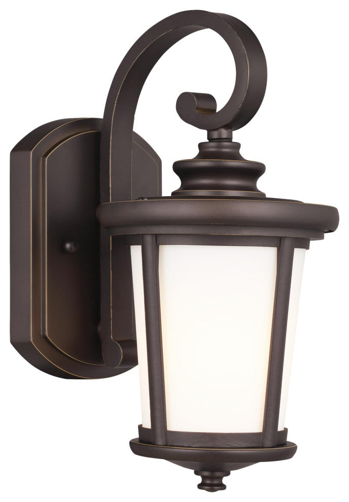 Eddington Small 1-Light Outdoor Wall Lantern, Antique Bronze