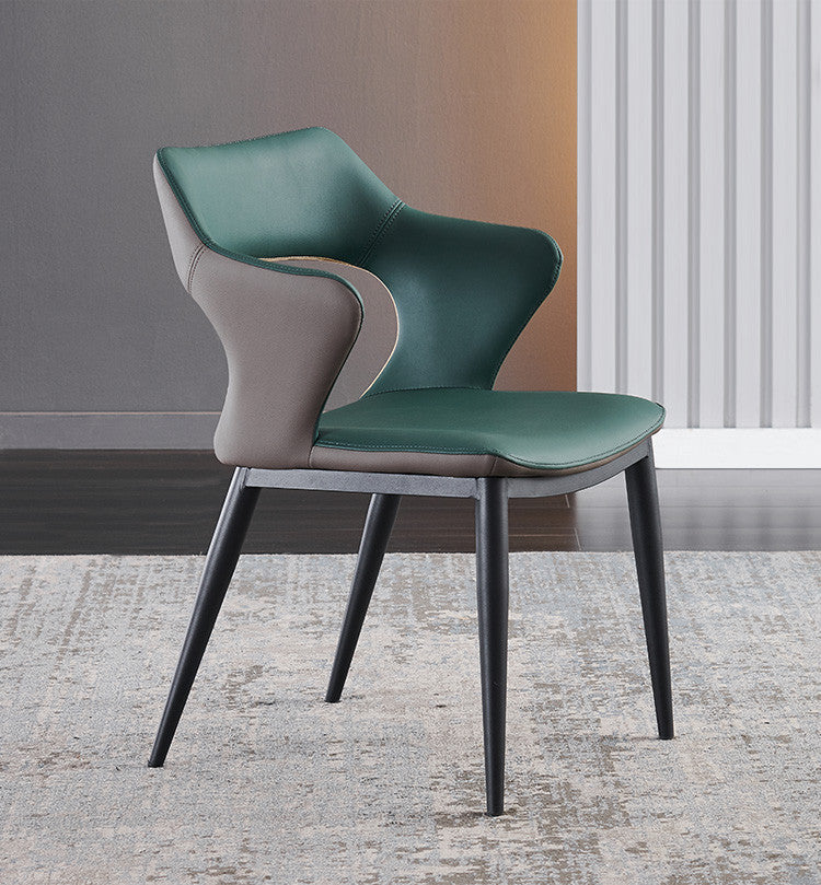 Modern Minimalist Red Backrest Desk Chair, Green