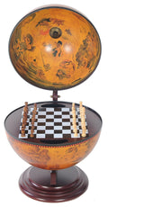 Red Globe 13 Inches With Chess Holder Globe Wine Stand Bar Cabinet