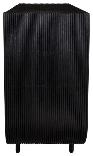 Uttermost 50055 Compton 58"W Mahogany and Rattan Table - Black