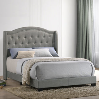 Kent Rhyan Upholstered Platform Bed, Gray, Full