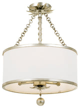 Broche 3-Light Ceiling Mount, Antique Silver