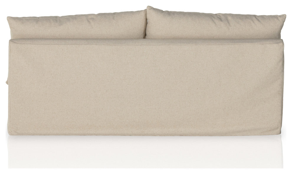 Grant Slipcover Armless Sofa-74"-Natural
