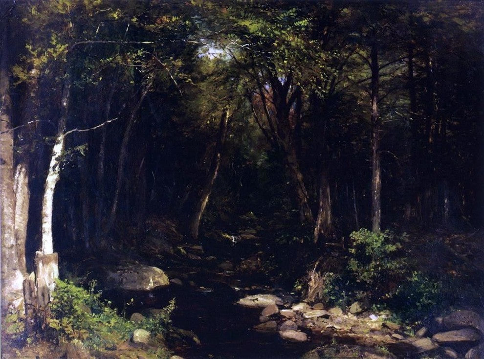 Alexander Helwig Wyant Woodland Stream, 21"x28" Wall Decal Print