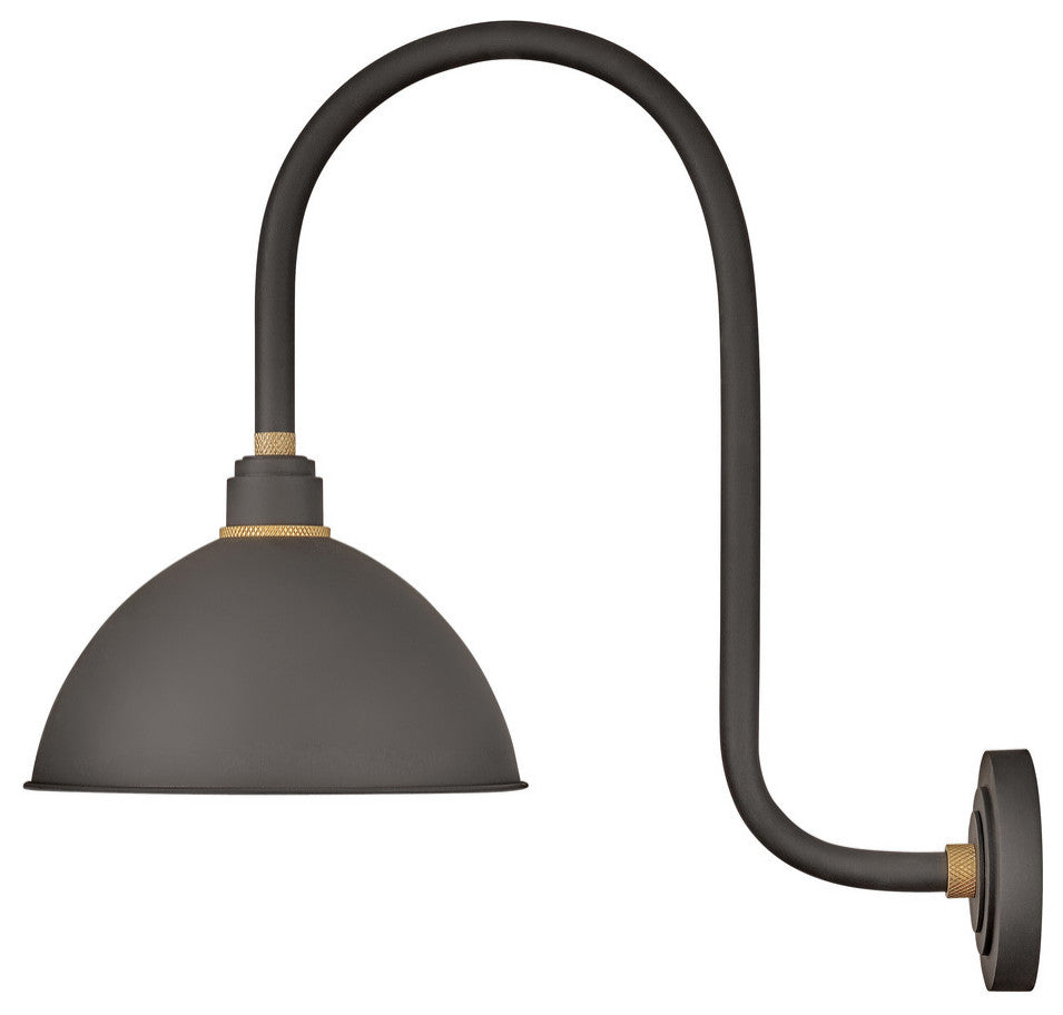 Hinkley Foundry 1-Light Outdoor Wall Mount Lantern, Museum Bronze