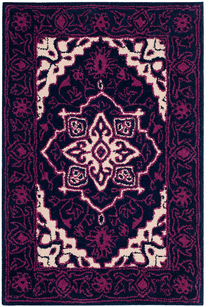 Safavieh Bellagio Blg597A Rug, Purple/Ivory, 2'3"x7'0" Runner