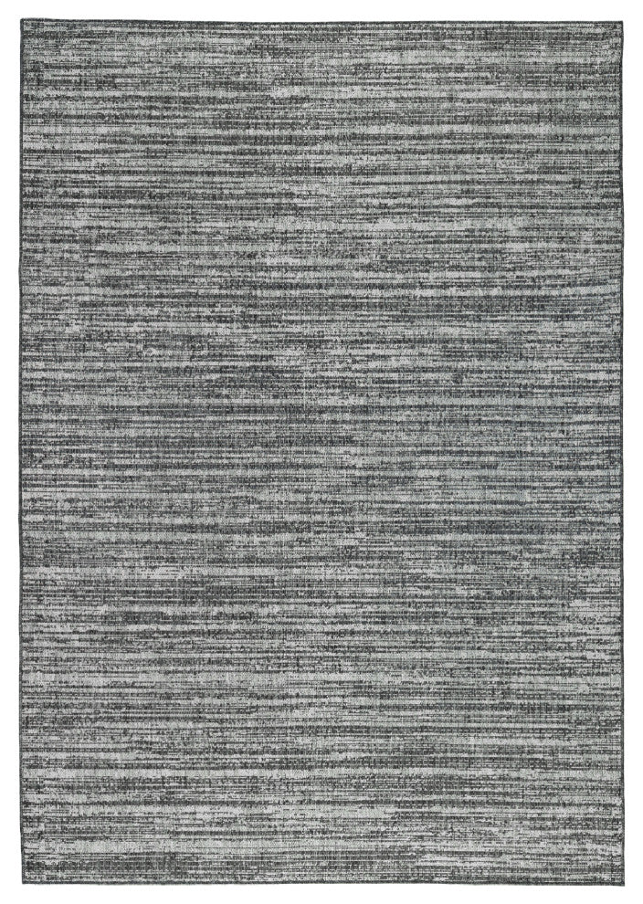 Maryland Cecil Indoor/Outdoor Area Rug, Gray, 6'6" x 9'10", Striped