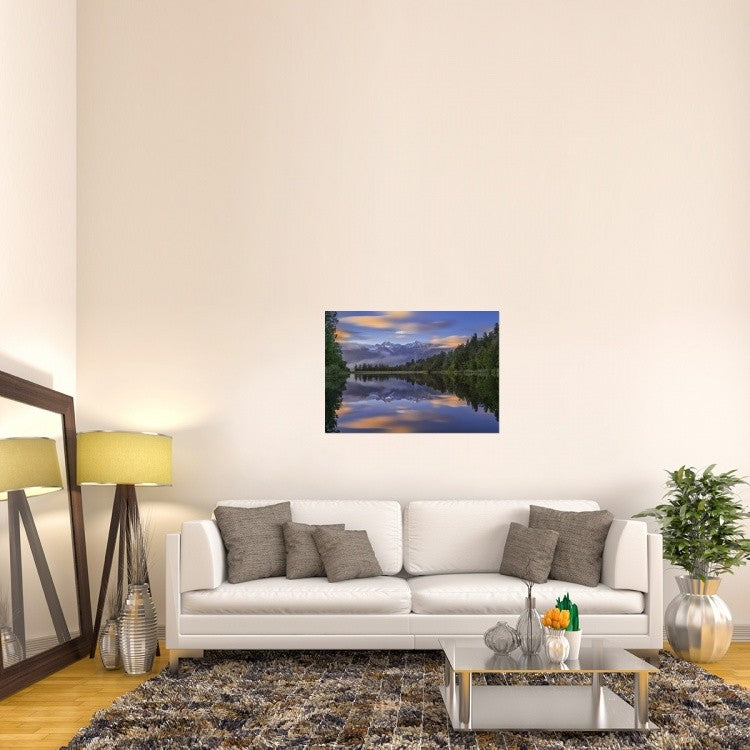 "Lake Matheson" Stretched Canvas Giclee by Hua Zhu, 40x28"