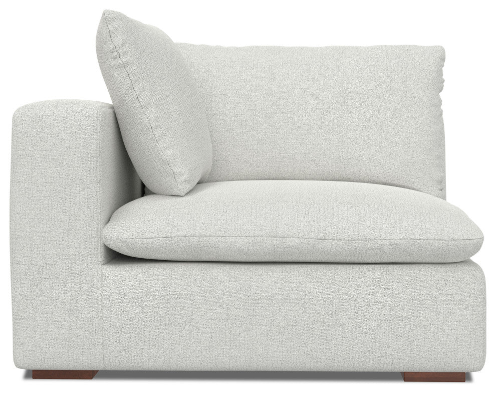 Jasmine Left-Arm Sofa Module in Performance Fabric, Cloud Gray