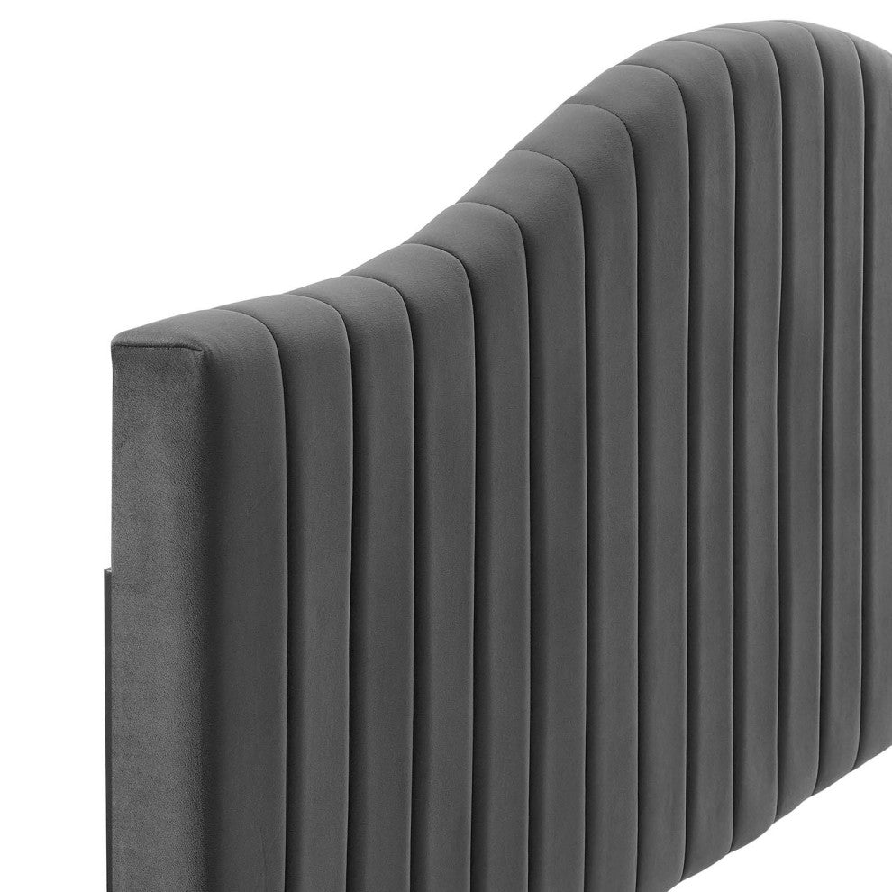 Brielle Channel Tufted Performance Velvet King/California King Headboard