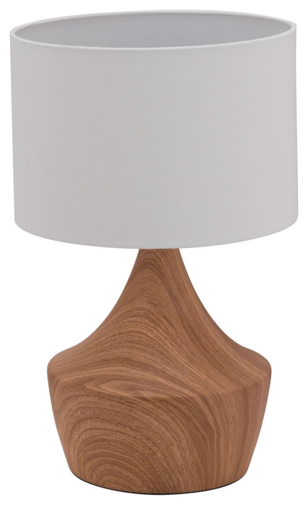 Table Lamp, Steel Metal, White, Brown, Kitchen Lounge Bistro Lobby Hospitality