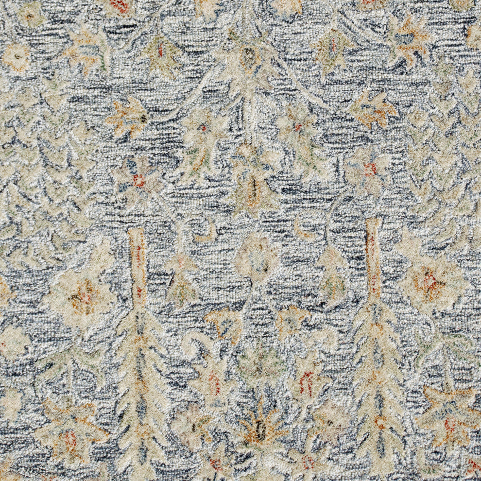 Ox Bay Vin Lex Abstract Hand-Tufted Area Rug, Slate Blue, 9' X 12'