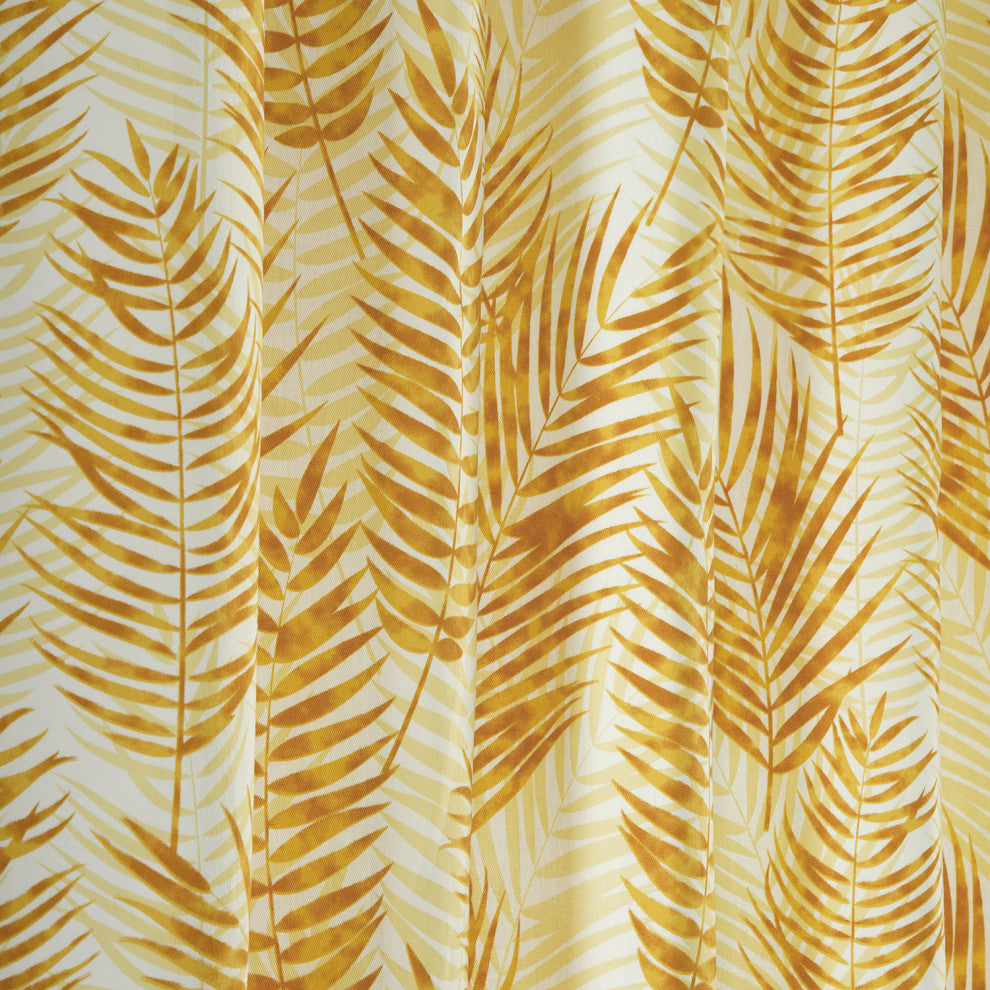 Kupala Printed Cotton Curtain Single Panel, Kupala Eternal Gold, 50wx84l