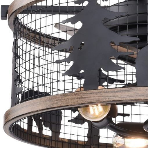 Kodiak 21 in. W Ceiling Fan Oil Rubbed Bronze and Burnished Teak