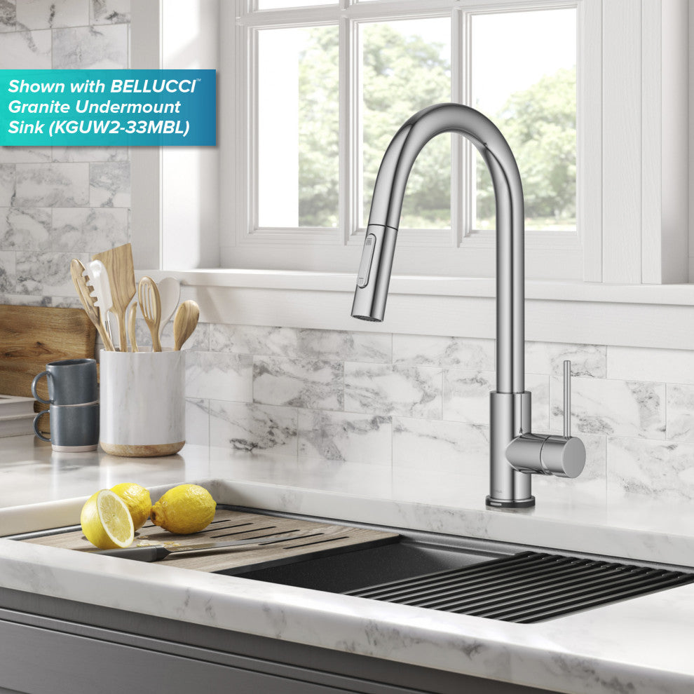 Oletto Pull-Down 1-Hole Kitchen Faucet, Chrome, Model Ktf-3104ch