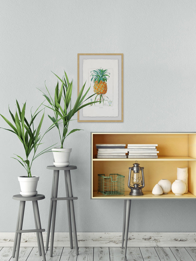 "Botanical Pineapple" Framed Painting Print, 16"x24"