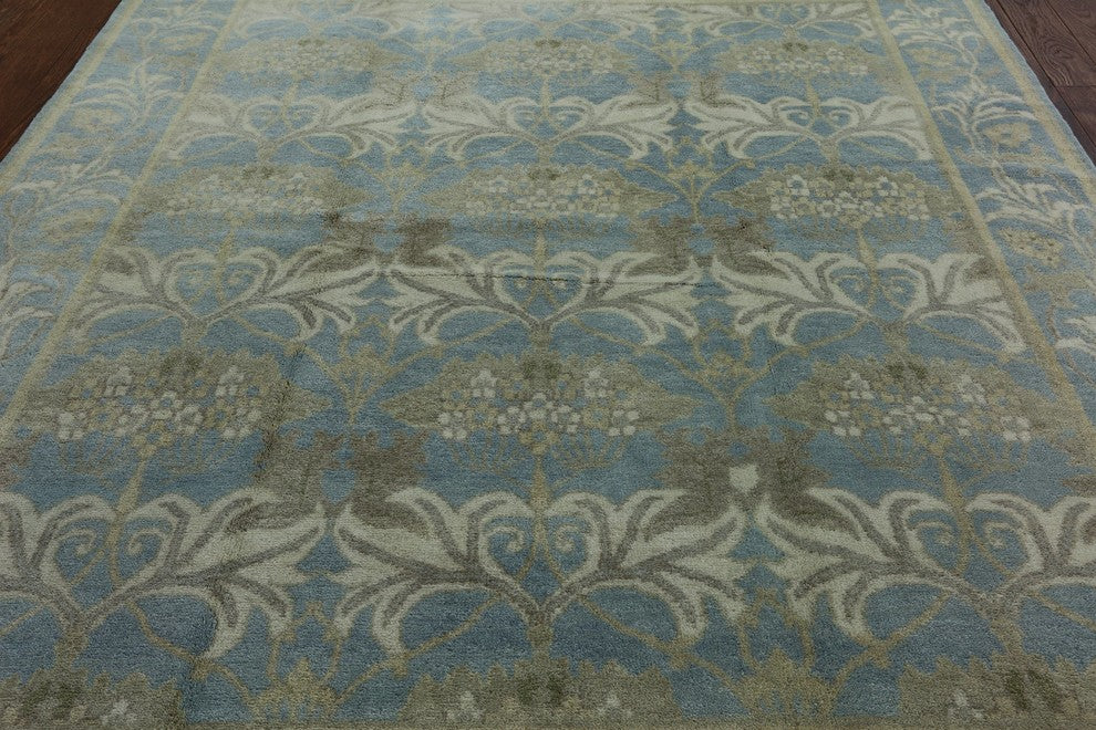 William Morris Turkish Oushak Hand-Knotted Oriental Wool Rug, 8'x10'