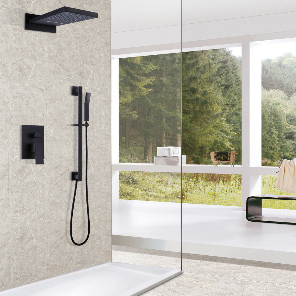 Shower System with Slide Bar & Handheld Shower, With Slide Bar