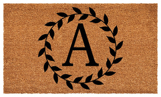 Calloway Mills Laurel Wreath Doormat, Letter A